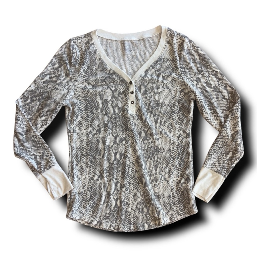 Snakeskin Print Long Sleeve Top - Picture 1 of 1